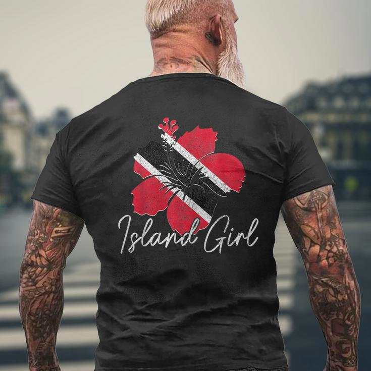 Trinidad & Tobago Girl Trinidadian Flag Pride Roots Pride Month Funny Designs Funny Gifts Mens Back Print T-shirt Gifts for Old Men