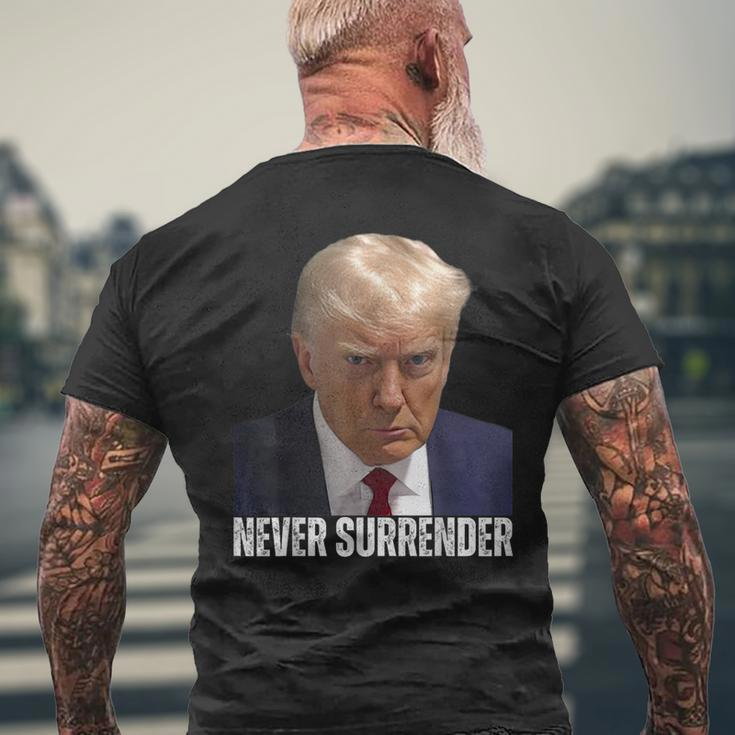 Trump Shot Donald Trump Shot Never Surrender Men's T-shirt Back Print Gifts for Old Men