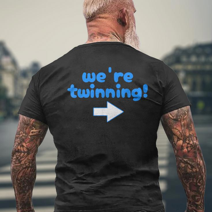 Twinning With My Bestie Spirit Week Twin Day Best Friend Men's T-shirt Back Print Gifts for Old Men
