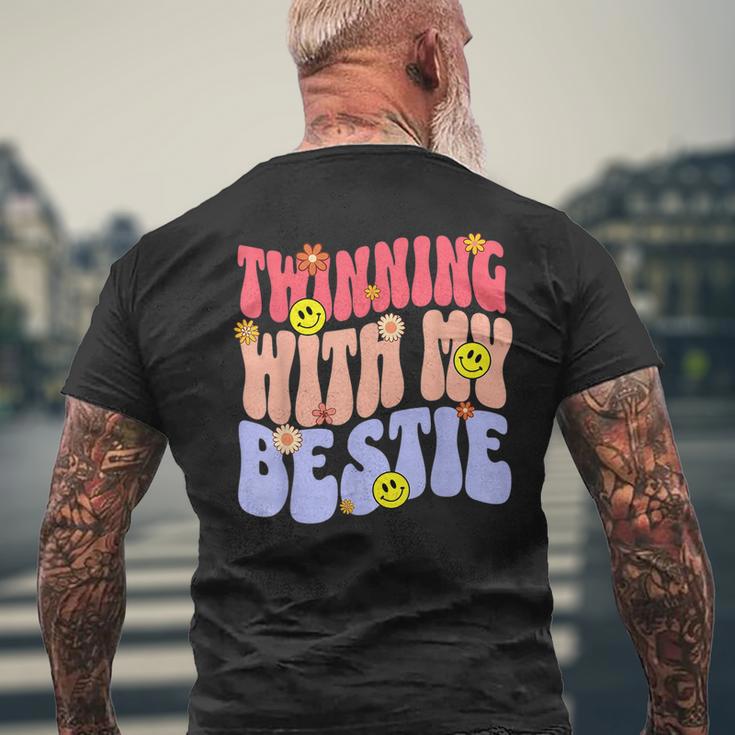 Twinning With My Bestie Spirit Week Twin Day Best Friend Men's T-shirt Back Print Gifts for Old Men