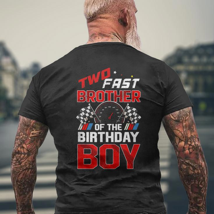 Two Fast Birthday Decorations Brother Of The Birthday Boy Mens Back Print T-shirt Gifts for Old Men