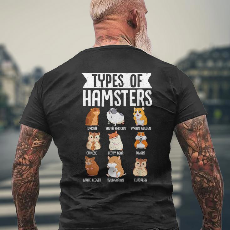 Types Of Hamsters Cute Syrian Breed Funny Rodents Mens Back Print T-shirt Gifts for Old Men