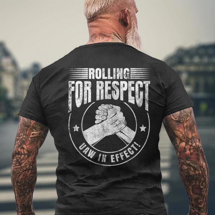Uaw Worker Rolling For Respect Uaw In Effect Union Laborer Men's T-shirt Back Print Gifts for Old Men
