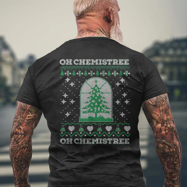 Ugly Christmas Sweater Chemistry Oh Chemistree Men's T-shirt Back Print Gifts for Old Men