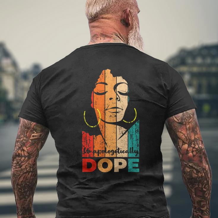 Unapologetically Dope Black Pride Melanin African American Mens Back Print T-shirt Gifts for Old Men