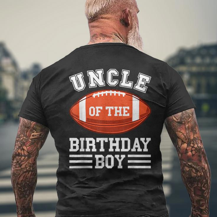 Uncle Of The Birthday Boy Football Birthday Matching Mens Back Print T-shirt Gifts for Old Men