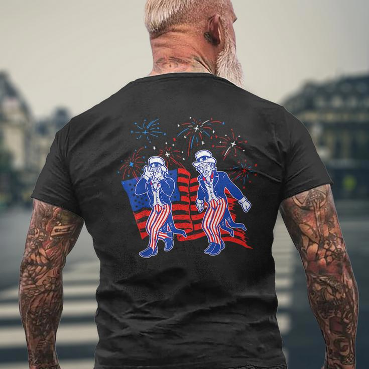 Uncle Sam Griddy 4Th Of July Funny Independence Day Boy Kids Mens Back Print T-shirt Gifts for Old Men