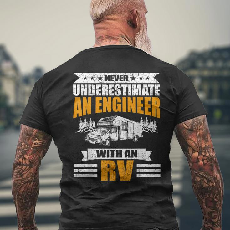 Never Underestimate An Engineer With An Rv Camping Men's T-shirt Back Print Gifts for Old Men