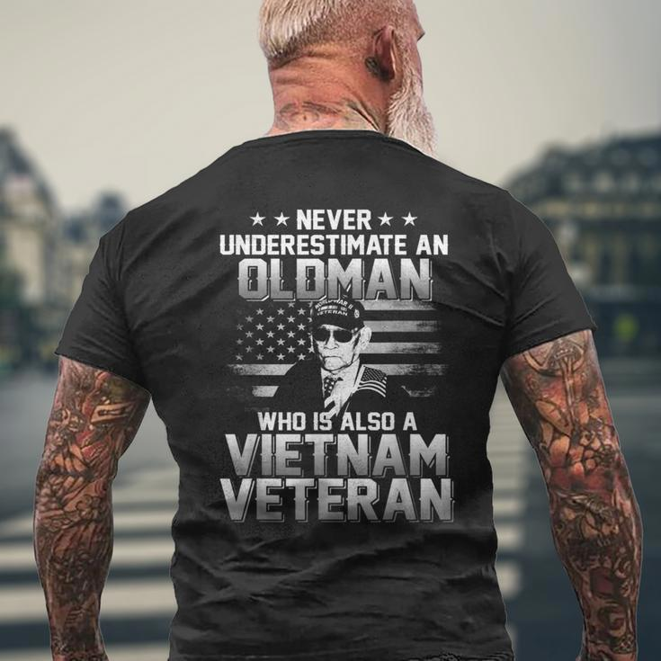 Never Underestimate An Oldman Vietnam Veteran Men's T-shirt Back Print Gifts for Old Men