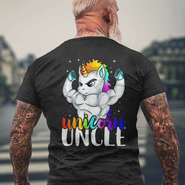 Unicorn Uncle Unclecorn For Men Manly Unicorn Men's Back Print T-shirt Gifts for Old Men