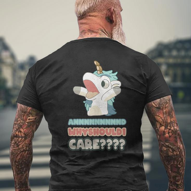Unicorse | Why Should I Care Mens Back Print T-shirt Gifts for Old Men