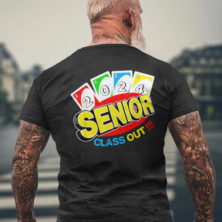 Uno Out Senior 2024 Graduation Class Of 2024 Uno Lover Men's T-shirt Back Print Gifts for Old Men