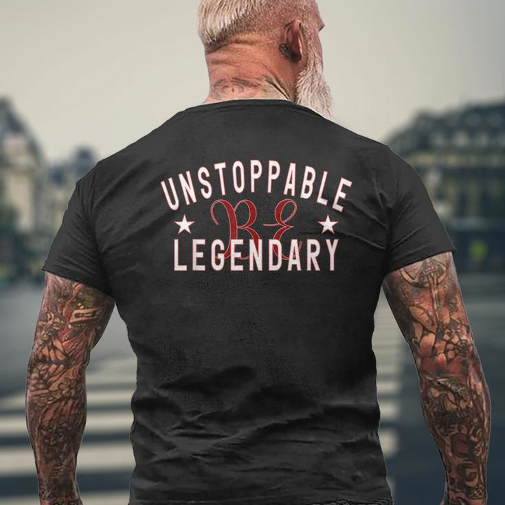 Unstoppable Being Legendary Motivational Positive Thoughts Mens Back Print T-shirt Gifts for Old Men