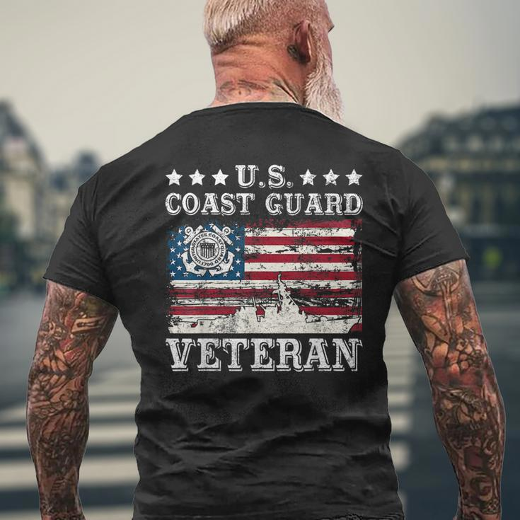 Us Coast Guard Veteran American Flag Uscg Gift Veteran Funny Gifts Mens Back Print T-shirt Gifts for Old Men