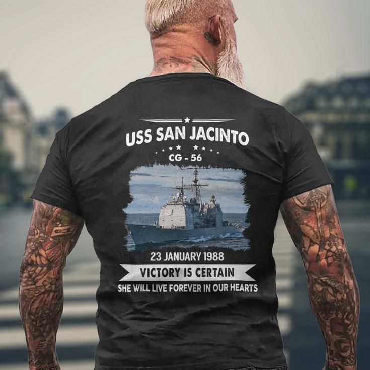 Uss San Jacinto Cg 56 Mens Back Print T-shirt Gifts for Old Men