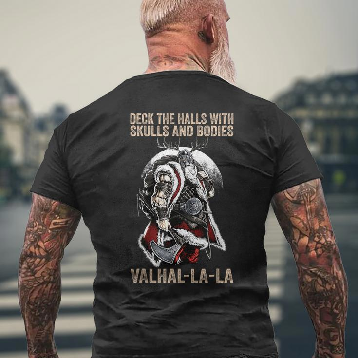 Valhalla-La Deck The Halls With Skulls And Bodies Vintage Men's T-shirt Back Print Gifts for Old Men