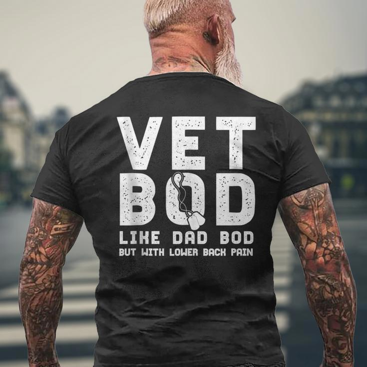 Vet Bod Like Dad Bod But With Lower Back Pain Humor Men's T-shirt Back Print Gifts for Old Men