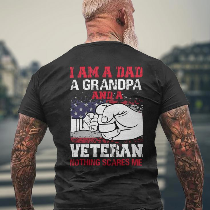 Veteran Vets Soldier Honor Duty America Grandpa Veterans Mens Back Print T-shirt Gifts for Old Men