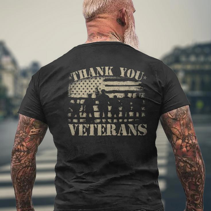 Veteran Vets Thank You Veterans Shirts Veteran Day Boots Dogtag Usa Flag 348 Veterans Mens Back Print T-shirt Gifts for Old Men