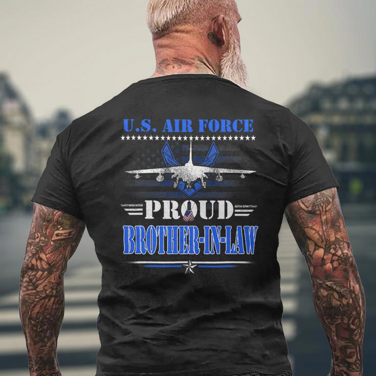 Veteran Vets Us Air Force Proud Brotherinlaw Usaf Air Force Veterans Mens Back Print T-shirt Gifts for Old Men