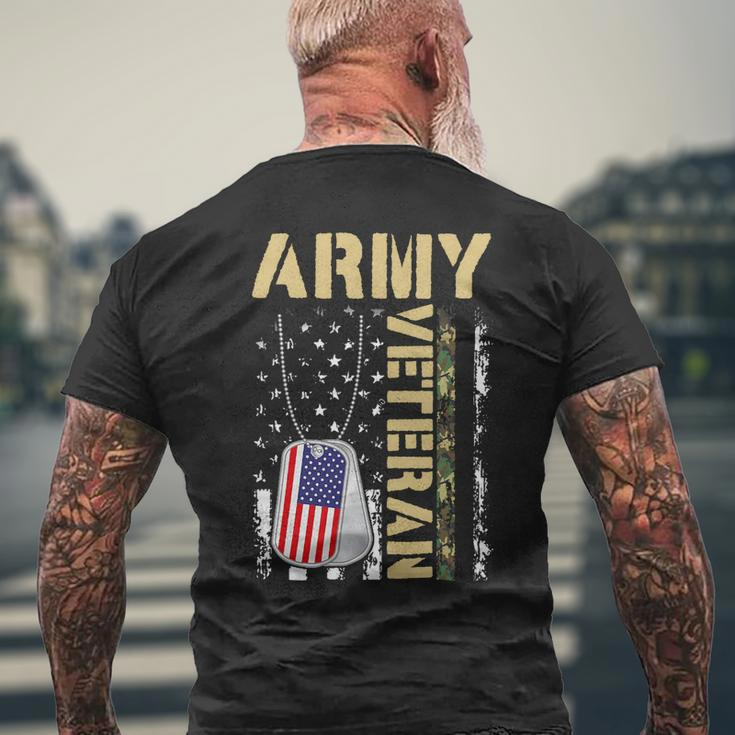 Veteran Vets Vintage Army Shirt Veteran Day American Flag Women Men 1 Veterans Mens Back Print T-shirt Gifts for Old Men