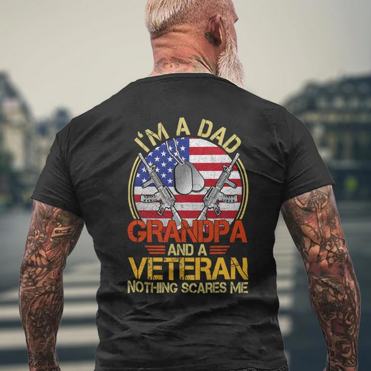 Veteran Vets Vintage Im A Dad A Grandpa And A Veteran Shirts Fathers Day 203 Veterans Mens Back Print T-shirt Gifts for Old Men