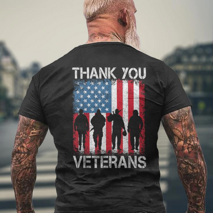 Veterans Day Thank You Veterans Proud Men's T-shirt Back Print Gifts for Old Men