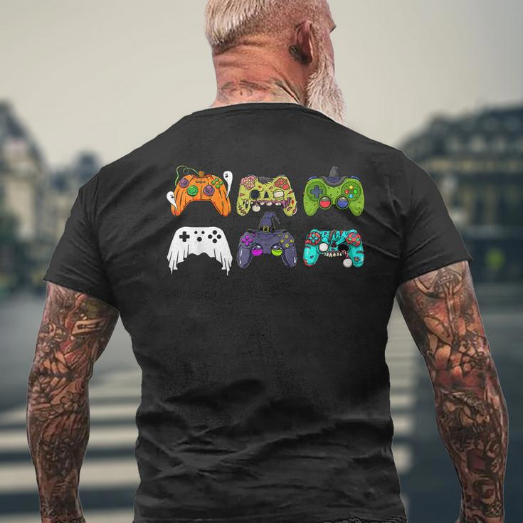 Video Gaming Controllers Game Halloween Gamer Boys Men's T-shirt Back Print Gifts for Old Men