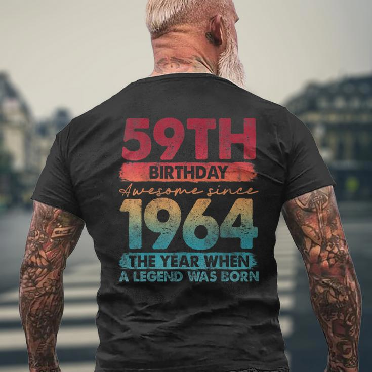 Vintage 1964 59 Year Old Limited Edition 59Th Birthday Men's T-shirt Back Print Gifts for Old Men