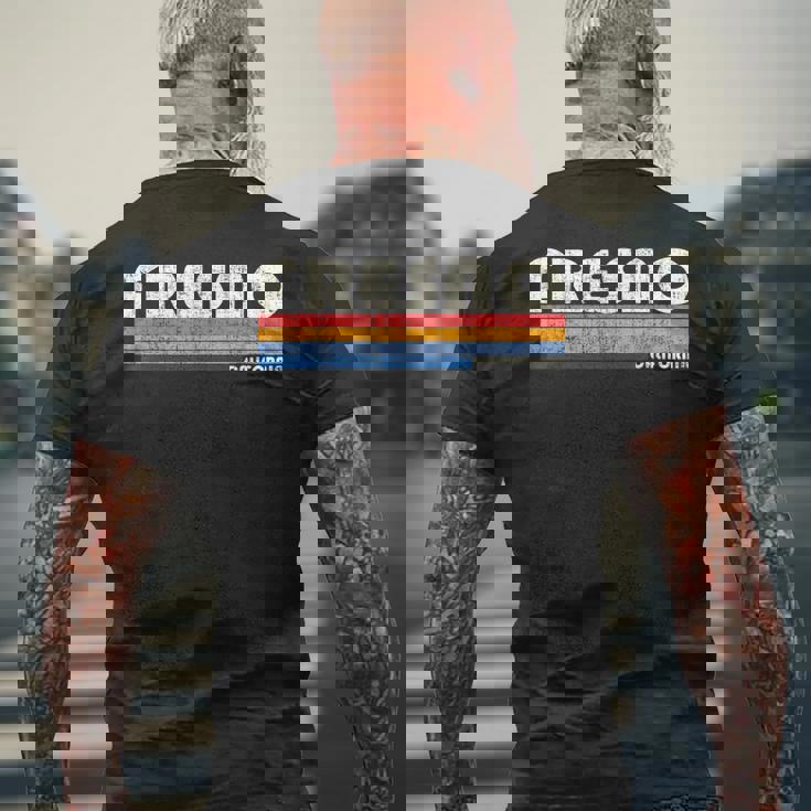 Vintage 70S 80S Style Fresno Ca Men's T-shirt Back Print Gifts for Old Men Vintage 70S 80S Style Fresno Ca Men's T-shirt Back Print Gifts for Old Men