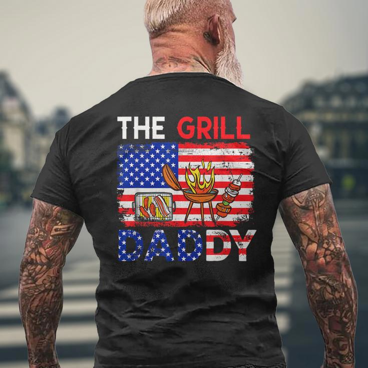 Vintage American Flag The Grill Dad Costume Bbq Grilling Men's T-shirt Back Print Gifts for Old Men