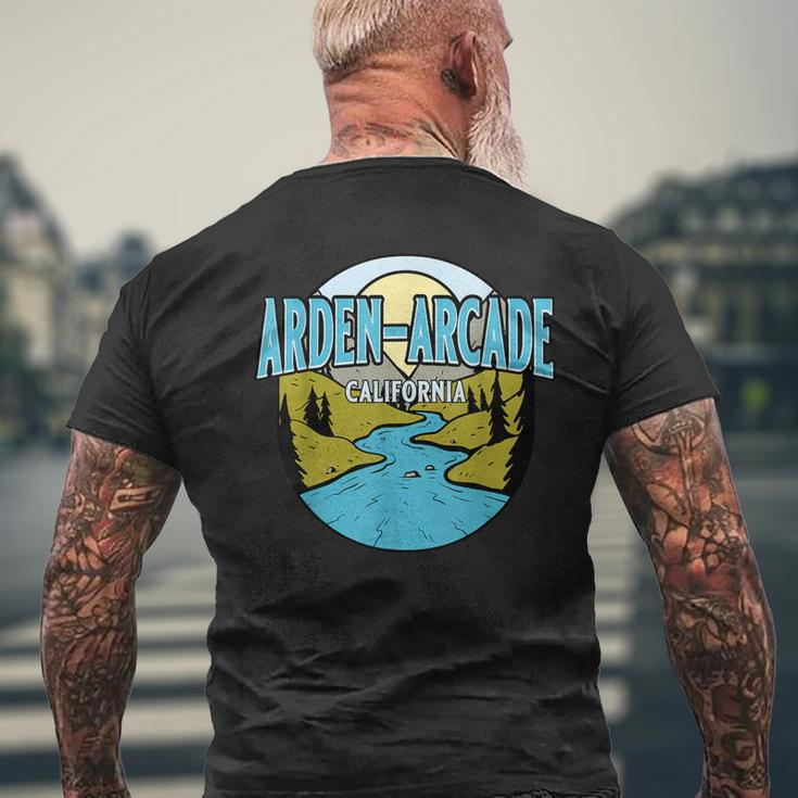 Vintage Arden-Arcade California River Valley Souvenir Print Men's T-shirt Back Print Gifts for Old Men