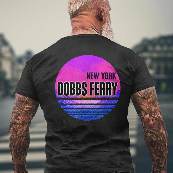 Vintage Dobbs Ferry Vaporwave New York Men's T-shirt Back Print Gifts for Old Men