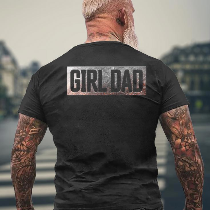 Vintage Girl Dad Proud Father Classic Fathers Day Daddy Men's Back Print T-shirt Gifts for Old Men