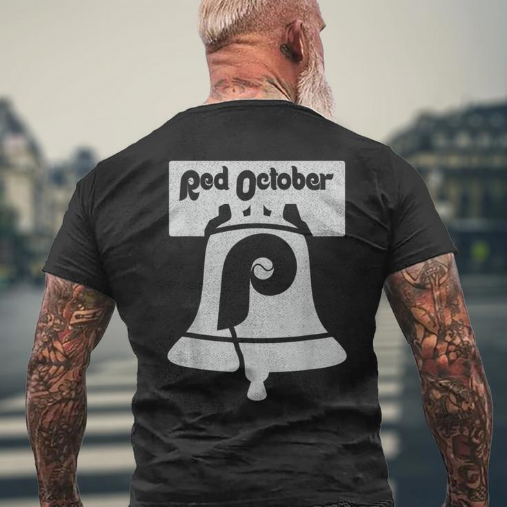 Vintage Retro Red October Philly Philadelphia Ring The Bell Men's T-shirt Back Print Gifts for Old Men