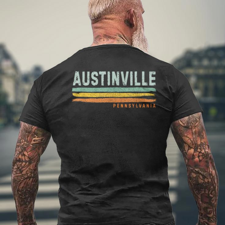 Vintage Stripes Austinville Pa Men's T-shirt Back Print