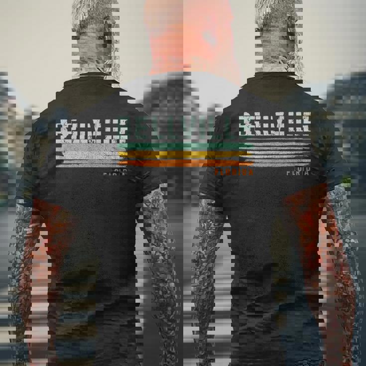 Vintage Stripes Bellville Fl Men's T-shirt Back Print Gifts for Old Men Vintage Stripes Bellville Fl Men's T-shirt Back Print Gifts for Old Men