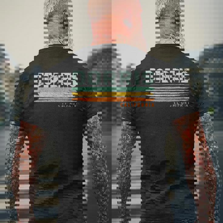 Vintage Stripes Dorris Ca Men's T-shirt Back Print Gifts for Old Men Vintage Stripes Dorris Ca Men's T-shirt Back Print Gifts for Old Men