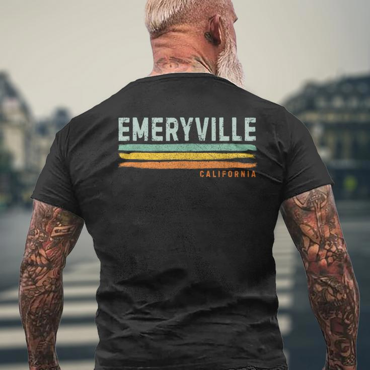 Vintage Stripes Emeryville Ca Men's T-shirt Back Print Gifts for Old Men