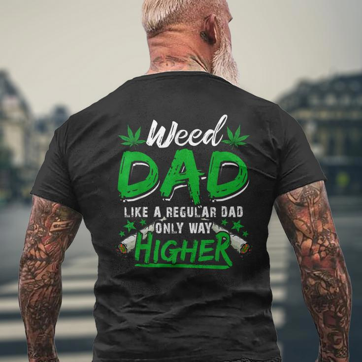Weed Dad Marijuana 420 Cannabis Thc For Fathers Day For Women Men's Back Print T-shirt Gifts for Old Men