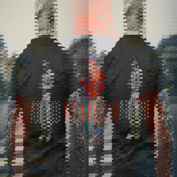 Win Verified Mens Back Print T-shirt Gifts for Old Men Win Verified Mens Back Print T-shirt Gifts for Old Men