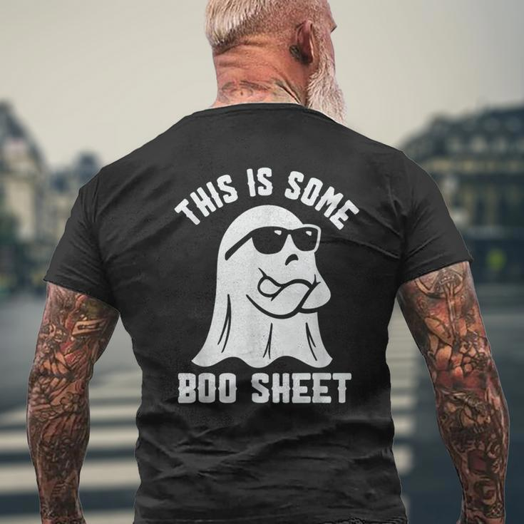 Women's Halloween This Is Some Boo Sheet Spooky Boo Ghost Men's T-shirt Back Print Gifts for Old Men