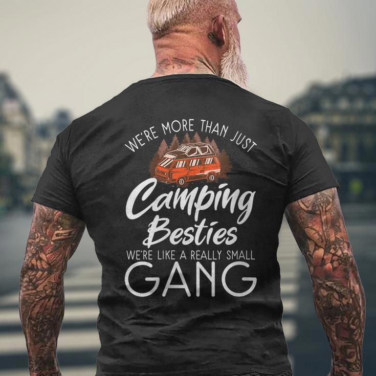 Womens Were More Than Just Camping Besties Patriotic 4Th Of July Mens Back Print T-shirt Gifts for Old Men