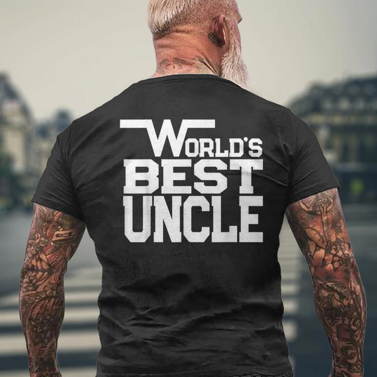 Worlds Best Uncle Uncle Gift Mens Back Print T-shirt Gifts for Old Men