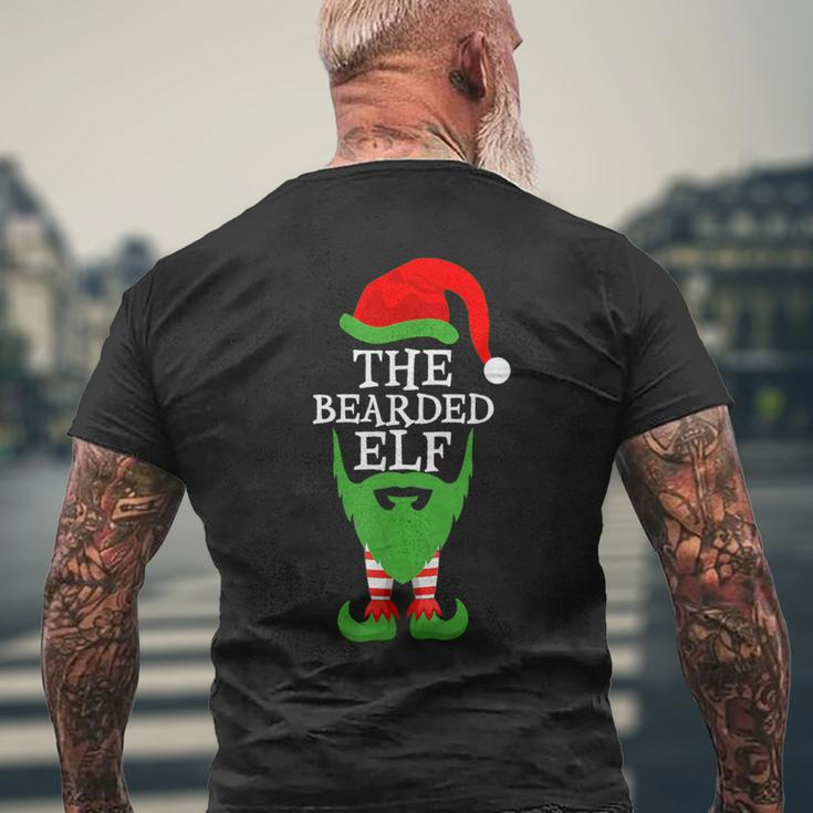 Xmas Holiday Matching Ugly Christmas Sweater The Bearded Elf Men's T-shirt Back Print Gifts for Old Men