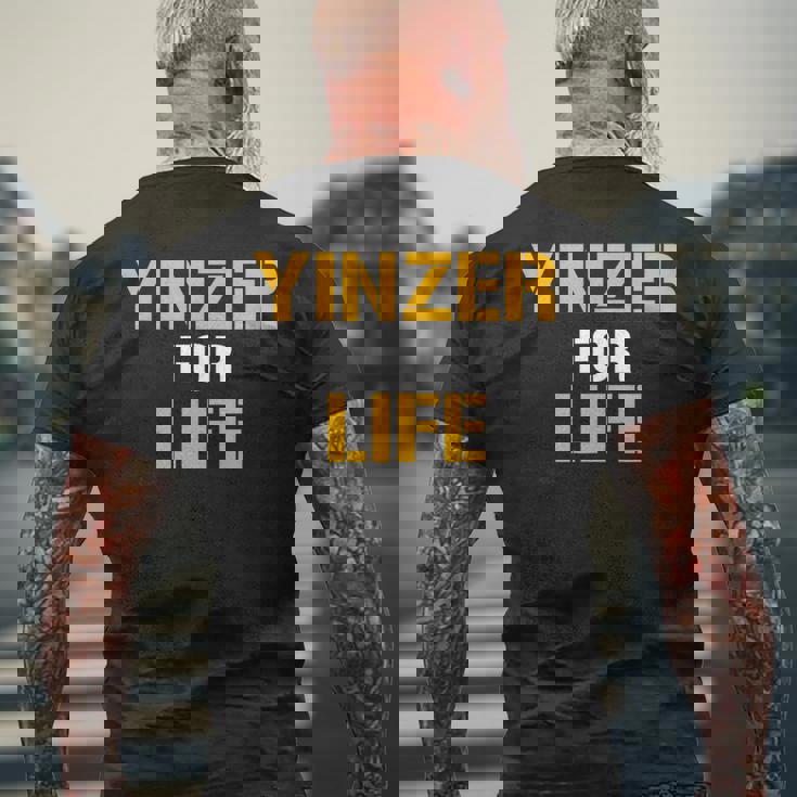 Yinzer For Life Proud Pittsburgh Family Men's T-shirt Back Print Gifts for Old Men