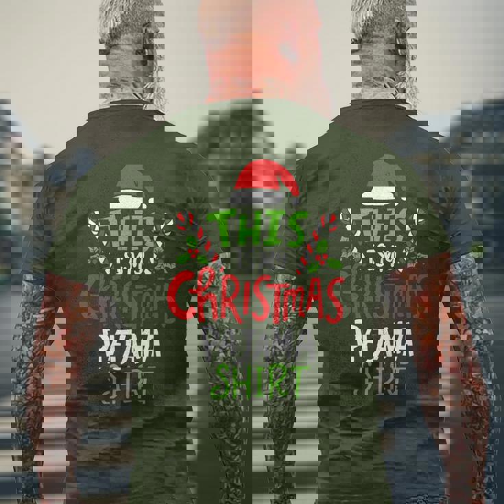 This Is My Christmas Pajama Men's T-shirt Back Print Gifts for Old Men