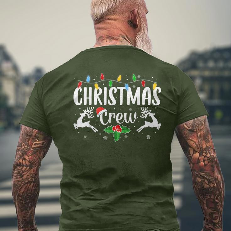 Cute Christmas Crew Family Matching Pajama Lights X-Mas Men's T-shirt Back Print Gifts for Old Men