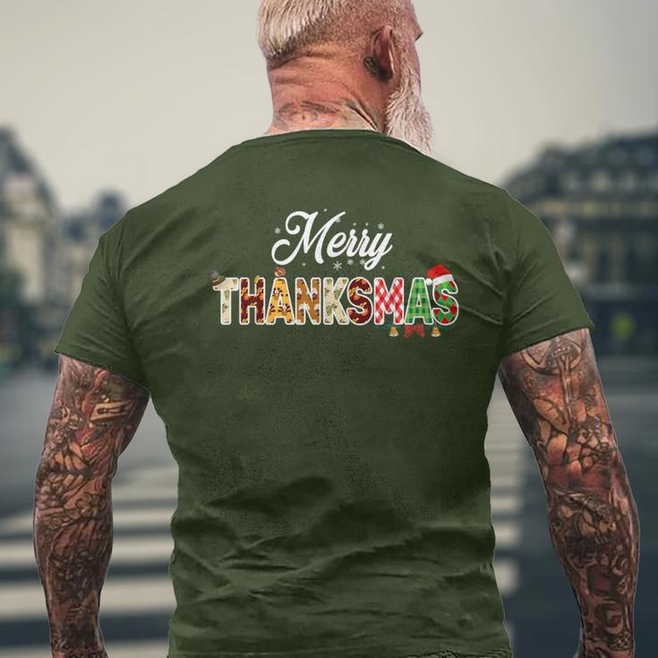 Thanksmas 2023 Merry Thanksmas Thanksgiving Christmas Men's T-shirt Back Print Gifts for Old Men
