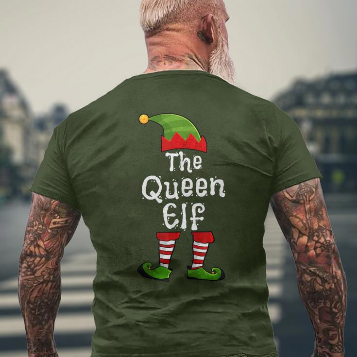 The Queen Elf Matching Family Group Christmas Party Pajama Men's T-shirt Back Print Gifts for Old Men